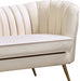 Margo Cream Velvet Loveseat - 622Cream-L - Vega Furniture