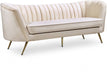 Margo Cream Velvet Sofa - 622Cream-S - Vega Furniture