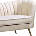 Margo Cream Velvet Sofa - 622Cream-S - Vega Furniture