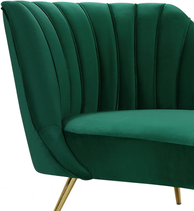 Margo Green Velvet Chaise Lounge - 622Green-Chaise - Vega Furniture