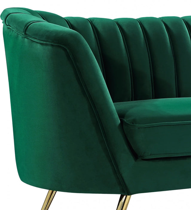 Margo Green Velvet Loveseat - 622Green-L - Vega Furniture