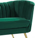 Margo Green Velvet Loveseat - 622Green-L - Vega Furniture