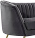 Margo Grey Velvet Chair - 622Grey-C - Vega Furniture