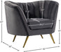Margo Grey Velvet Chair - 622Grey-C - Vega Furniture