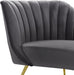 Margo Grey Velvet Chaise Lounge - 622Grey-Chaise - Vega Furniture