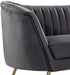 Margo Grey Velvet Loveseat - 622Grey-L - Vega Furniture