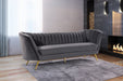 Margo Grey Velvet Sofa - 622Grey-S - Vega Furniture