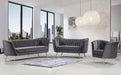 Margo Grey Velvet Sofa - 622Grey-S - Vega Furniture