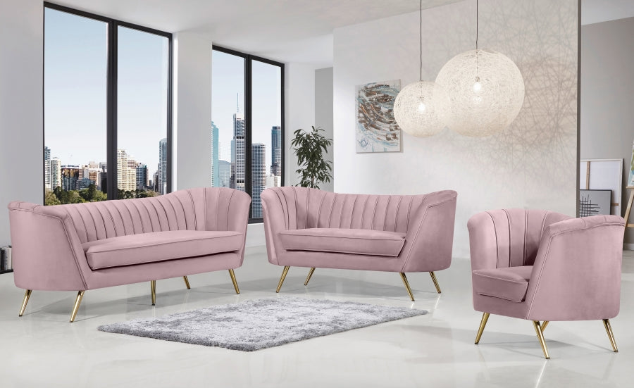 Margo Pink Velvet Chair - 622Pink-C - Vega Furniture