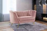 Margo Pink Velvet Loveseat - 622Pink-L - Vega Furniture
