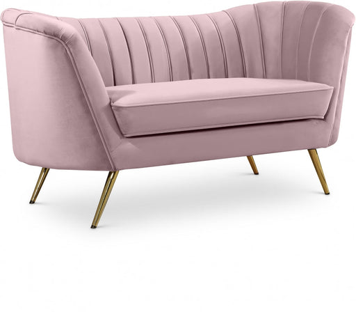 Margo Pink Velvet Loveseat - 622Pink-L - Vega Furniture