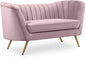 Margo Pink Velvet Loveseat - 622Pink-L - Vega Furniture