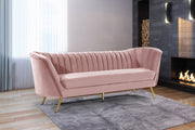 Margo Pink Velvet Sofa - 622Pink-S - Vega Furniture