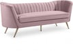 Margo Pink Velvet Sofa - 622Pink-S - Vega Furniture