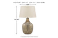 Mari Gray/Gold Finish Table Lamp - L430664 - Vega Furniture