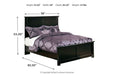 Maribel Black Full Panel Bed - SET | B138-84 | B138-86 | B138-87 - Vega Furniture