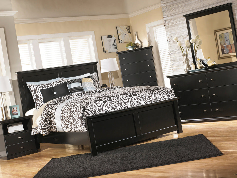 Maribel Black Panel Bedroom Set - SET | B138-56 | B138-58 | B138-97 | B138-31 | B138-36 | B138-91 | B138-46 - Vega Furniture