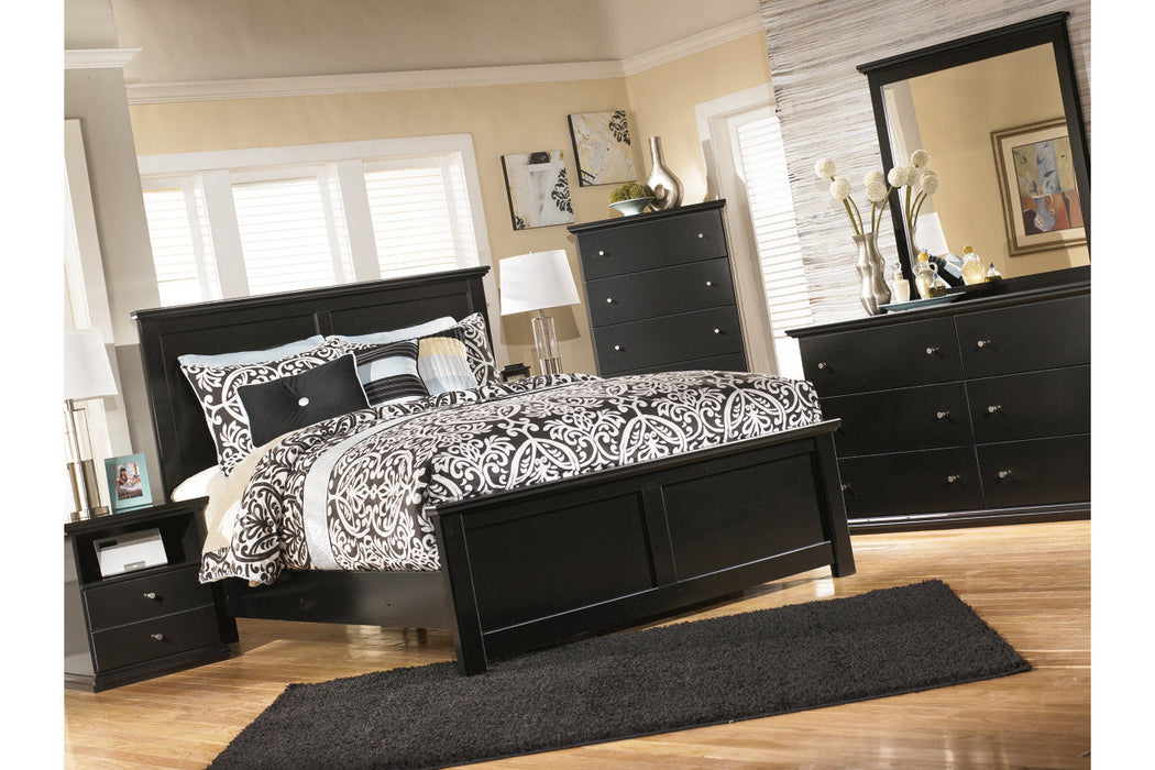Maribel Black Queen Panel Bed - SET | B138-54 | B138-57 | B138-96 - Vega Furniture