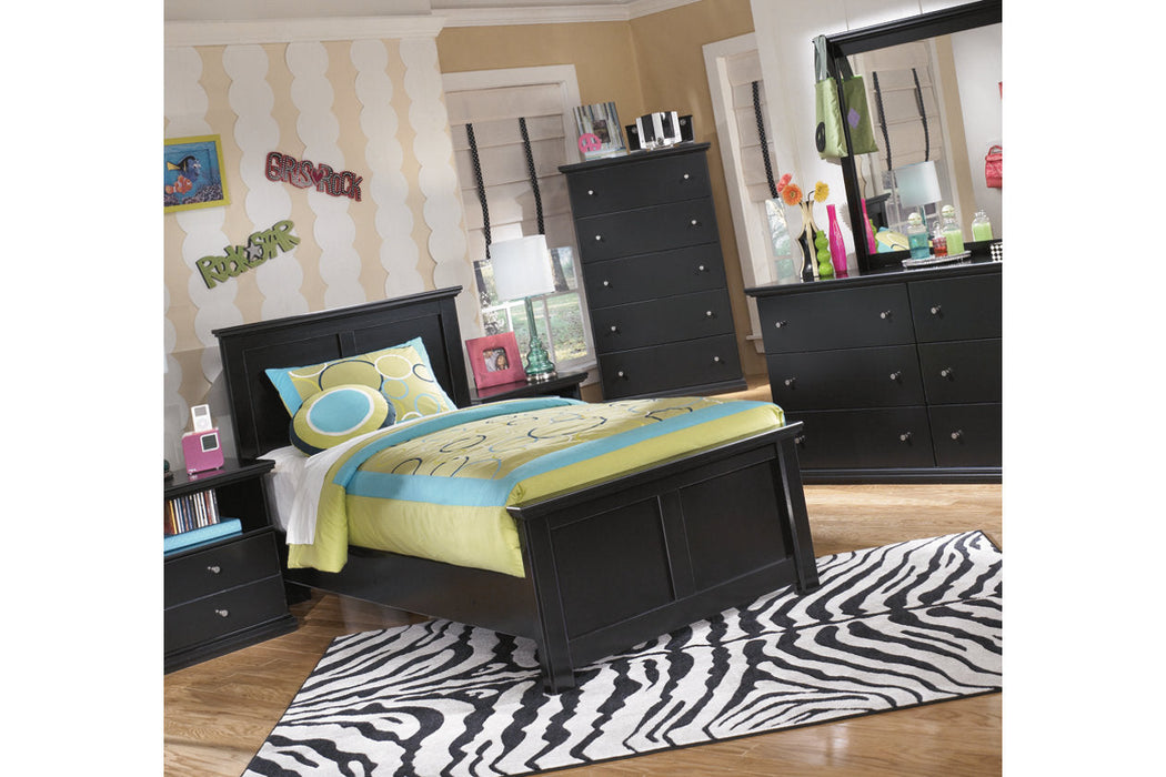 Maribel Black Twin Panel Bed - SET | B138-52 | B138-53 | B138-83 - Vega Furniture