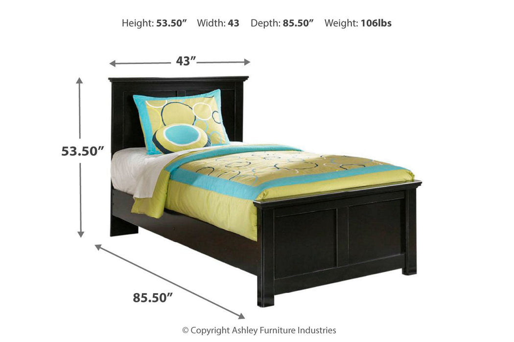 Maribel Black Twin Panel Bed - SET | B138-52 | B138-53 | B138-83 - Vega Furniture