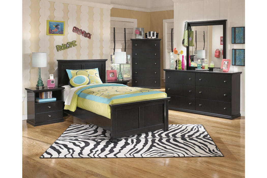 Maribel Black Twin Panel Bed - SET | B138-52 | B138-53 | B138-83 - Vega Furniture