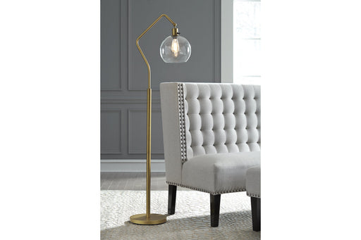 Marilee Antique Brass Finish Floor Lamp - L207151 - Vega Furniture