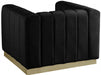 Marlon Black Velvet Chair - 603Black-C - Vega Furniture