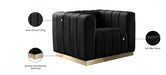 Marlon Black Velvet Chair - 603Black-C - Vega Furniture