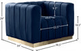 Marlon Blue Velvet Chair - 603Navy-C - Vega Furniture