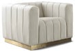 Marlon Cream Velvet Chair - 603Cream-C - Vega Furniture