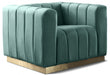 Marlon Green Velvet Chair - 603Mint-C - Vega Furniture