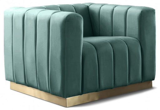 Marlon Green Velvet Chair - 603Mint-C - Vega Furniture