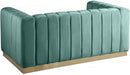 Marlon Green Velvet Loveseat - 603Mint-L - Vega Furniture