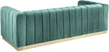 Marlon Green Velvet Sofa - 603Mint-S - Vega Furniture