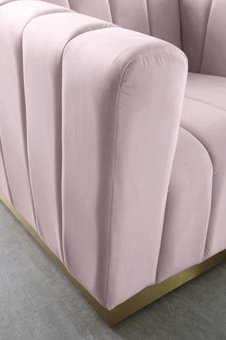 Marlon Pink Velvet Chair - 603Pink-C - Vega Furniture