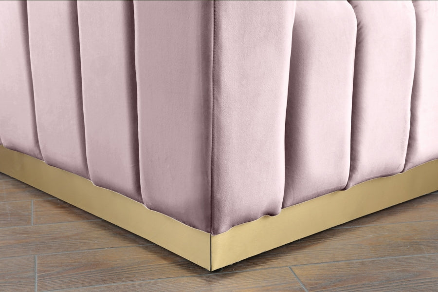 Marlon Pink Velvet Chair - 603Pink-C - Vega Furniture