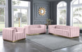 Marlon Pink Velvet Loveseat - 603Pink-L - Vega Furniture