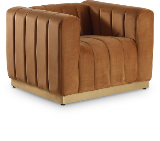 Marlon Saddle Marlon Velvet Chair - 603Saddle-C - Vega Furniture