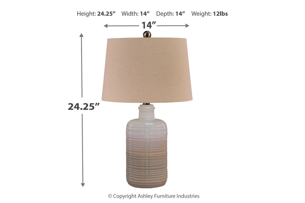 Marnina Taupe Table Lamp, Set of 2 - L121854 - Vega Furniture