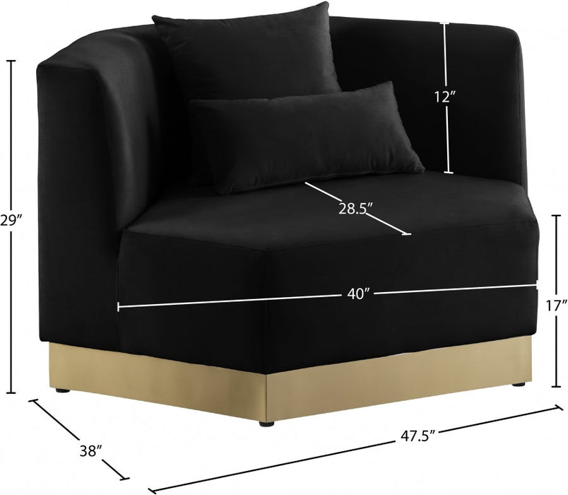 Marquis Black Velvet Chair - 600Black-C - Vega Furniture