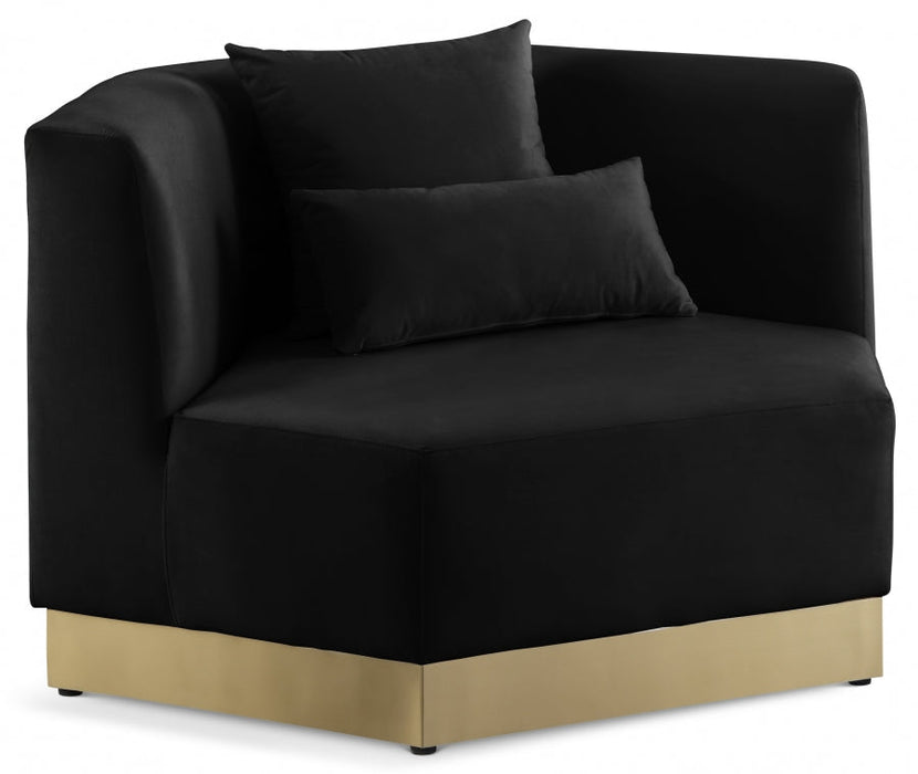 Marquis Black Velvet Chair - 600Black-C - Vega Furniture