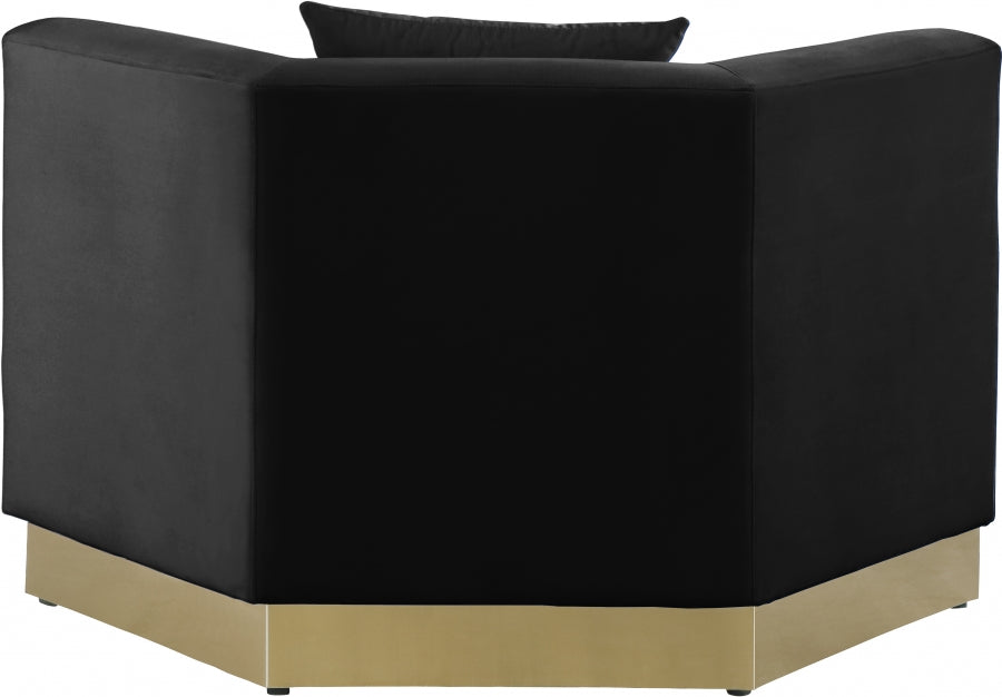 Marquis Black Velvet Chair - 600Black-C - Vega Furniture