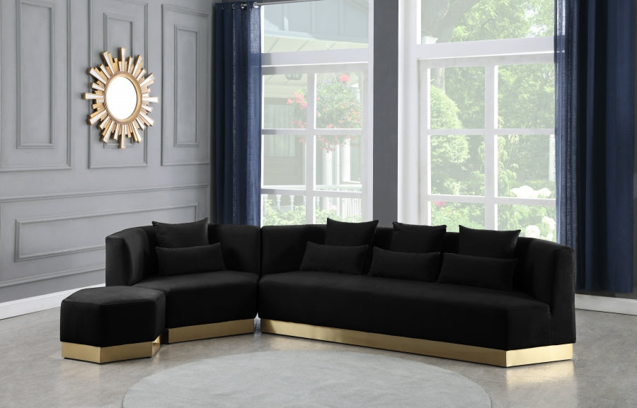 Marquis Black Velvet Chair - 600Black-C - Vega Furniture