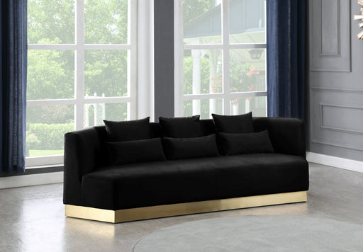 Marquis Black Velvet Sofa - 600Black-S - Vega Furniture