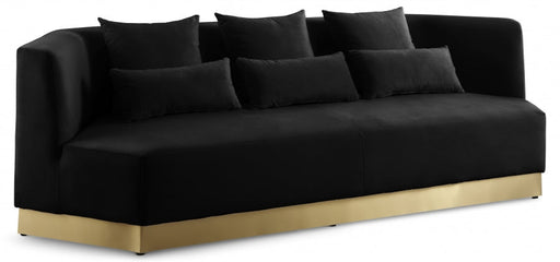 Marquis Black Velvet Sofa - 600Black-S - Vega Furniture