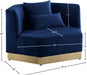 Marquis Blue Velvet Chair - 600Navy-C - Vega Furniture