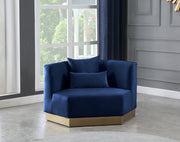 Marquis Blue Velvet Chair - 600Navy-C - Vega Furniture