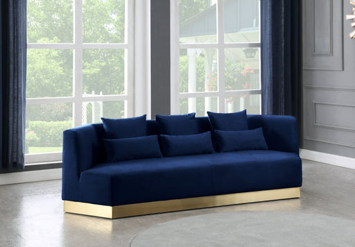 Marquis Blue Velvet Sofa - 600Navy-S - Vega Furniture