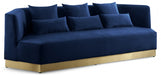 Marquis Blue Velvet Sofa - 600Navy-S - Vega Furniture