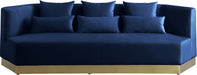 Marquis Blue Velvet Sofa - 600Navy-S - Vega Furniture